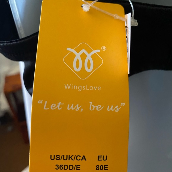 ☀️3 for $25 NEW Black Satin Bra 36DD BRAND NEW - Picture 4 of 7